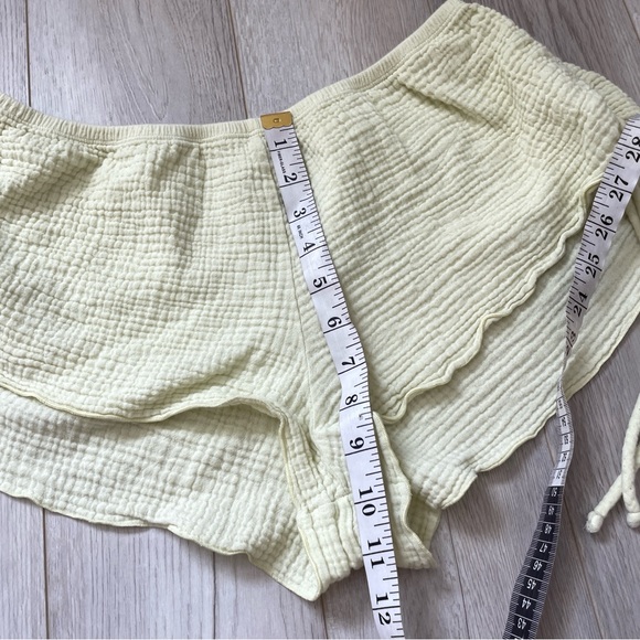 Eberjey Cotton Gauze Side Scrunch Short Shorts Green (medium) sleep lounge pjs - Picture 3 of 7